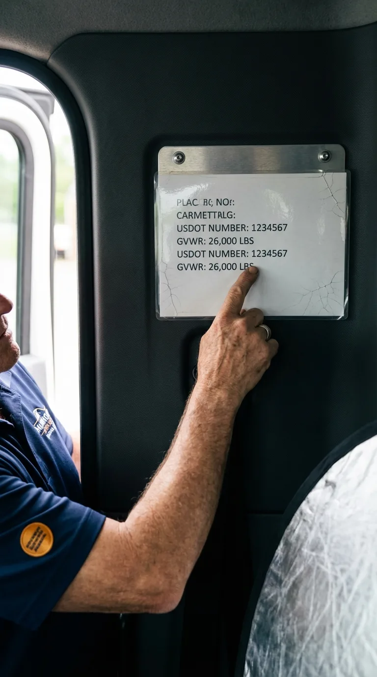 USDOT licensing placard verification in Troy